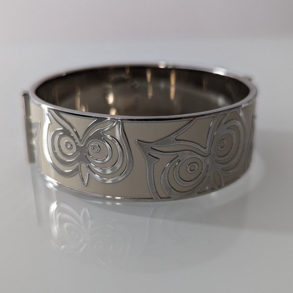 Marc by Marc Jacobs Cream Silver Owl Bangle - Picture 2 of 4